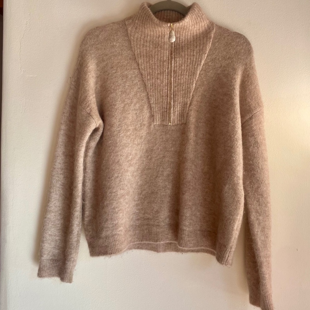 Sezane Tobias Jumper Mottled Beige - Size S